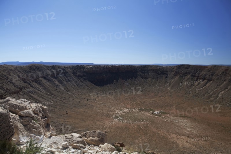 Meteor Crater under blue sky