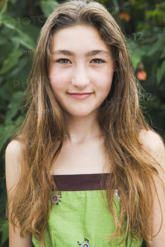 Mixed Race girl with long hair