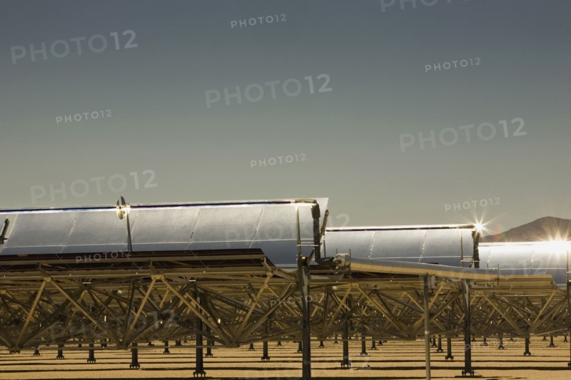 Solar panels in desert
