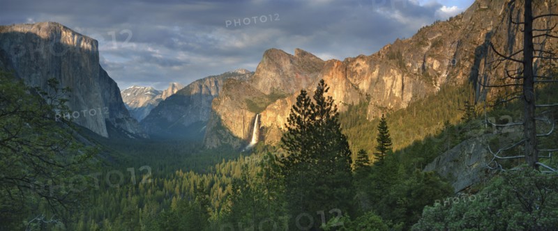 Rocky mountains overlooking rural valley