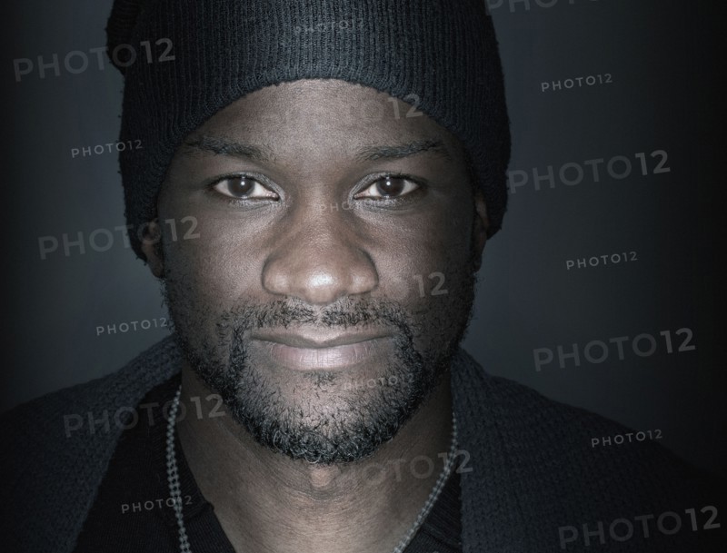 Black man smiling