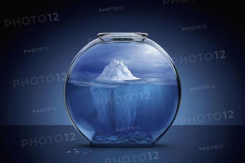 Glacier in fishbowl
