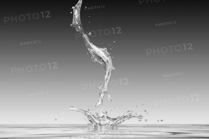 Water stream splashing into pool