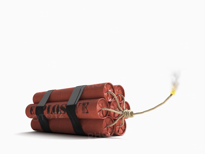 Lit bundle of dynamite