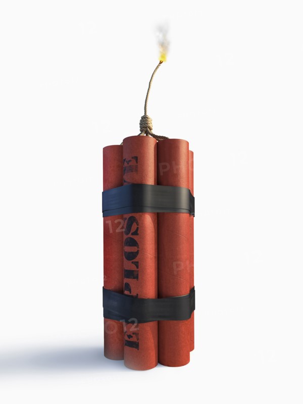 Lit bundle of dynamite