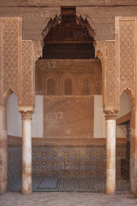 Ornate arches in doorway