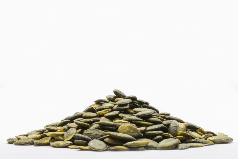 Pile of green seeds