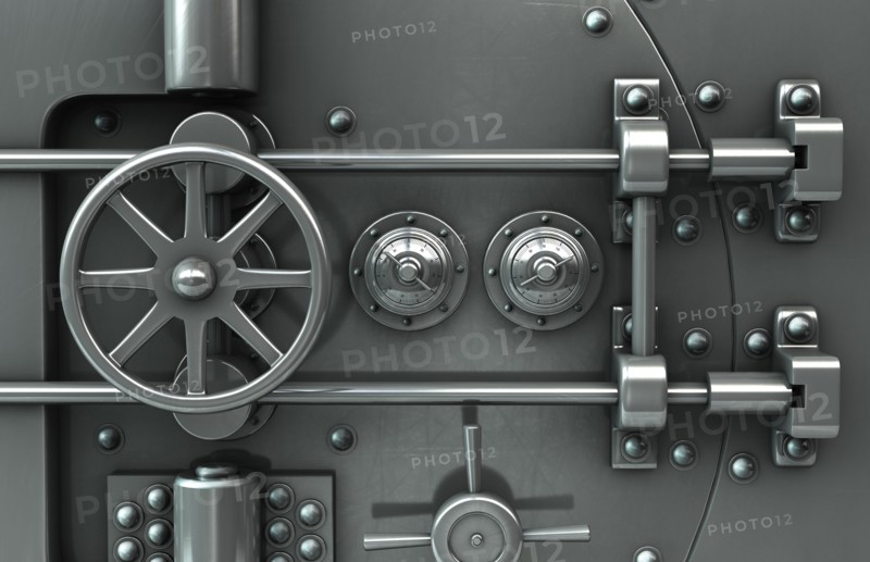 Close up of vault door