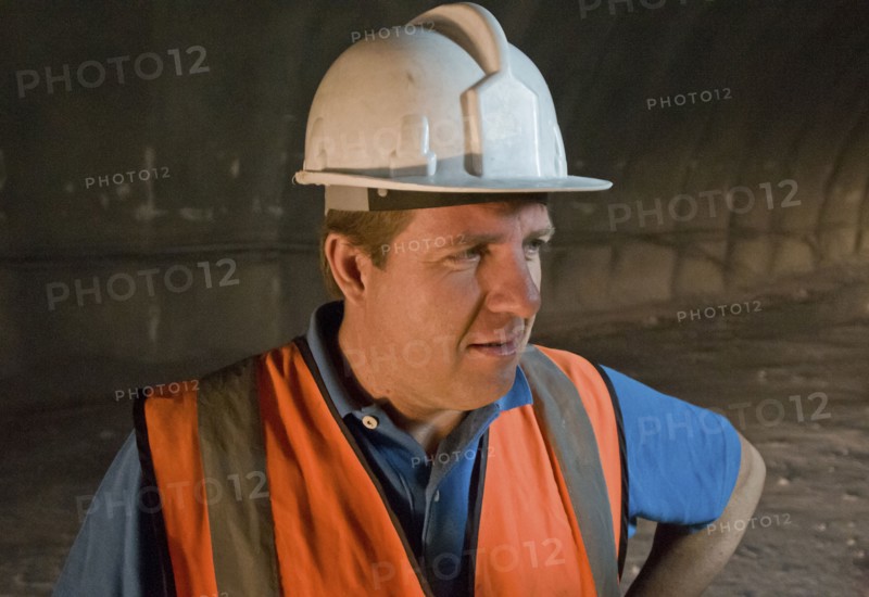 engineer in tunnel construction site