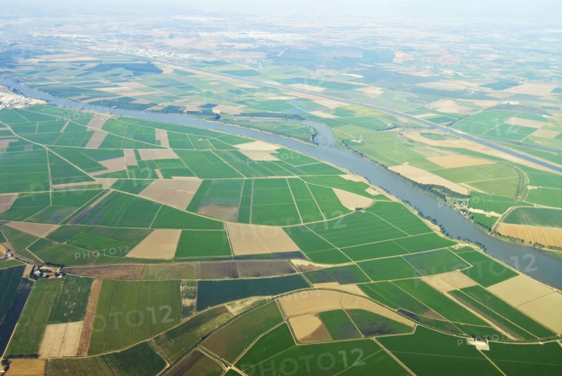 aerial view of patchwork fields
