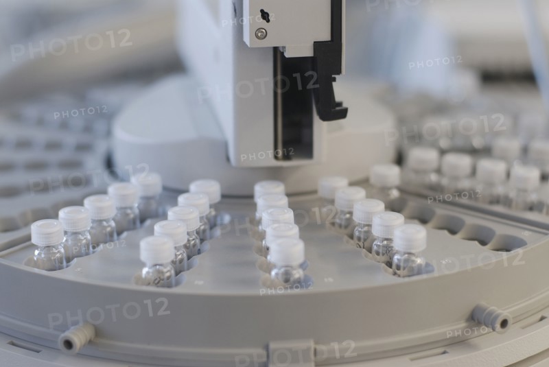 Sample tubes in centrifuge