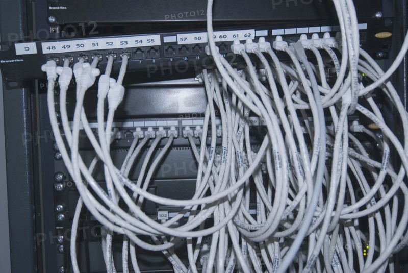 Computer cables close-up