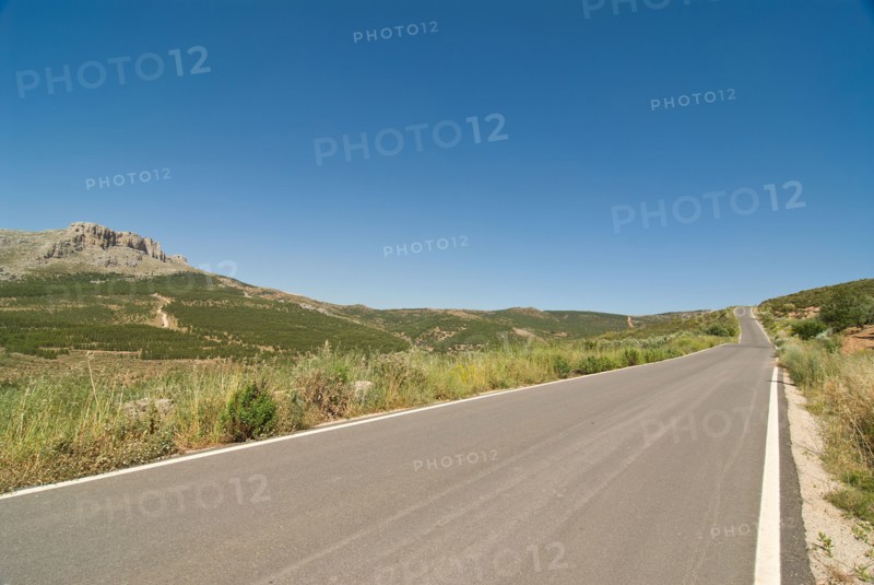 Road running to vanishing point