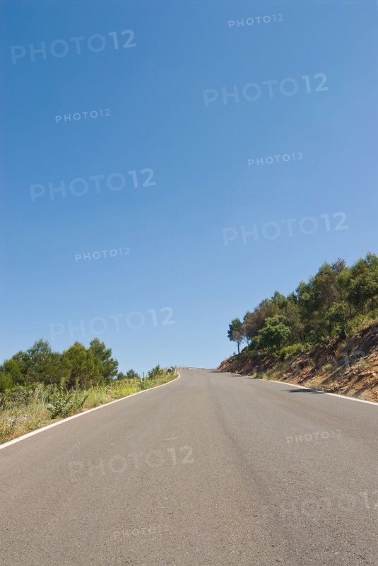 Road running to vanishing point