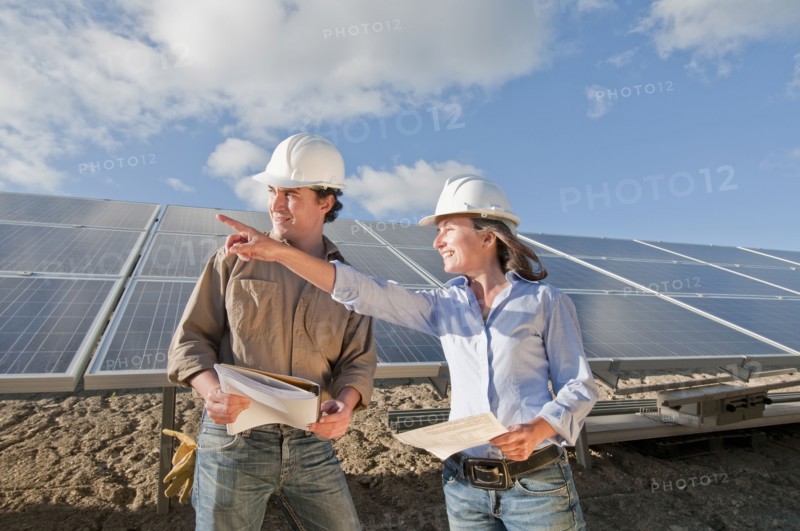 engineers in solar plant