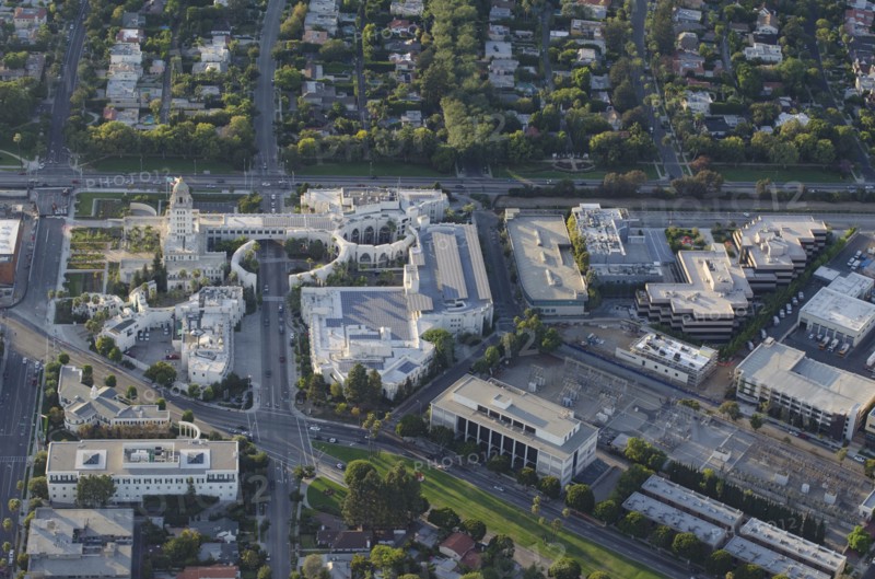 Aerial view of Beverly Hills City Hall in California
