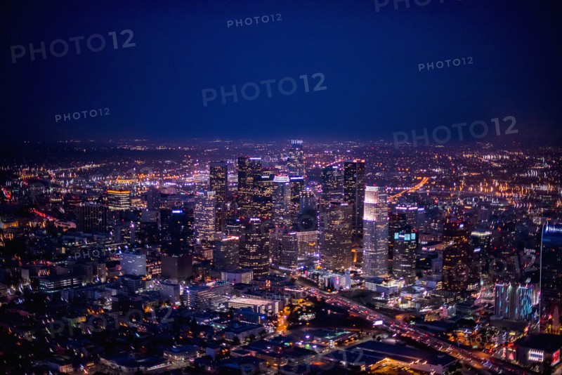 Aerial view of Los Angeles cityscape