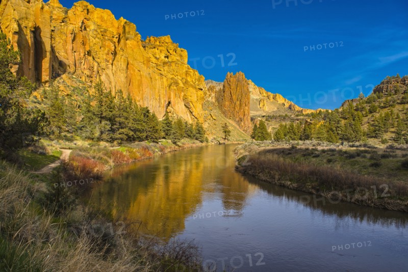 River winding through canyon