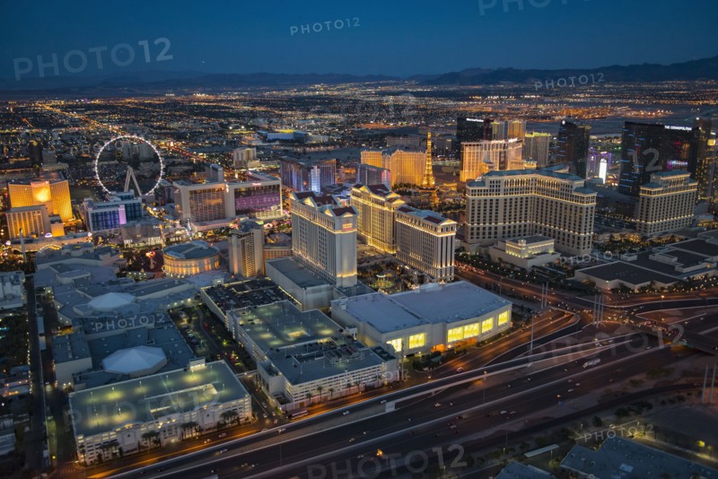 Aerial view of illuminated cityscape
