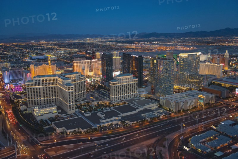 Aerial view of illuminated cityscape