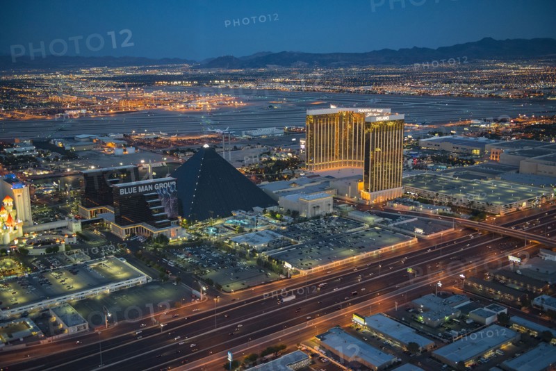 Aerial view of illuminated cityscape