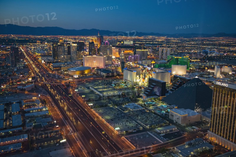 Aerial view of illuminated cityscape