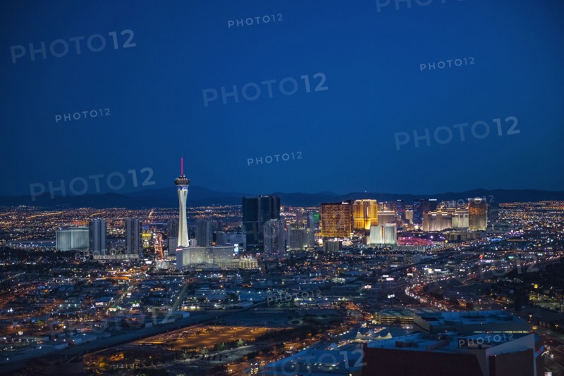 Aerial view of illuminated cityscape