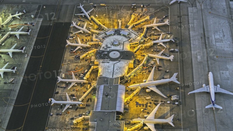 Aerial view of airport