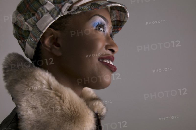 Fashionable mixed race woman