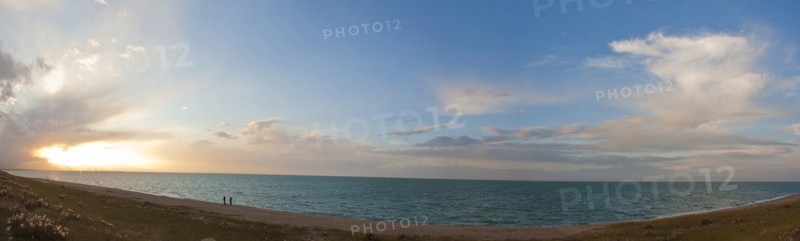 Panoramic view of Qinghai Lake