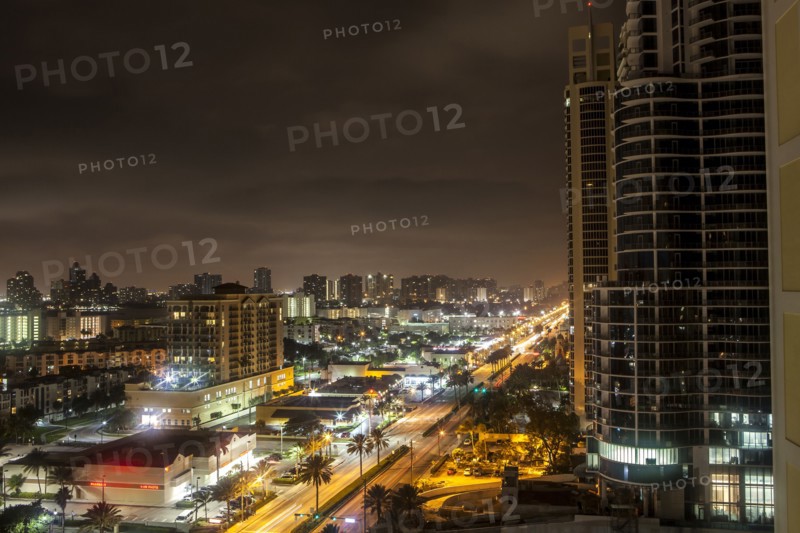 Sunny Isles Beach cityscape at night