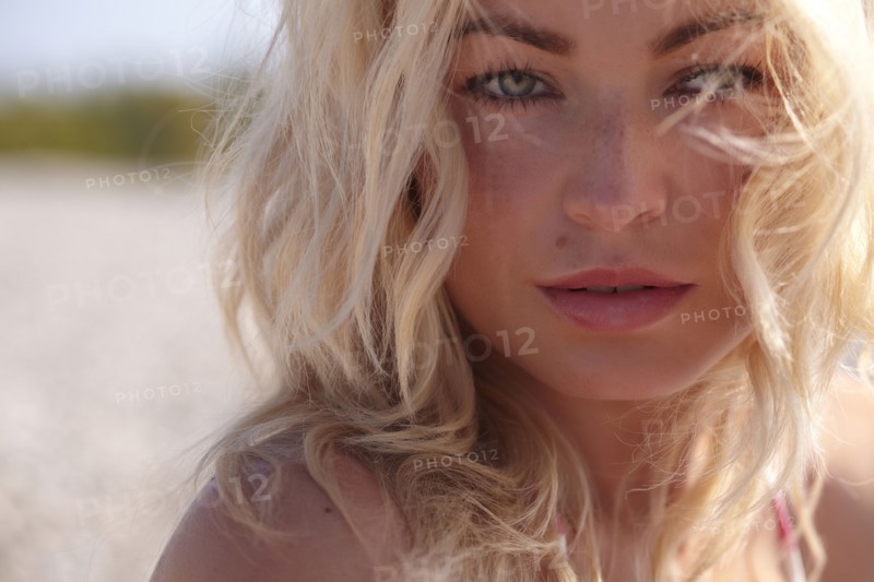 Close up of serious Caucasian woman