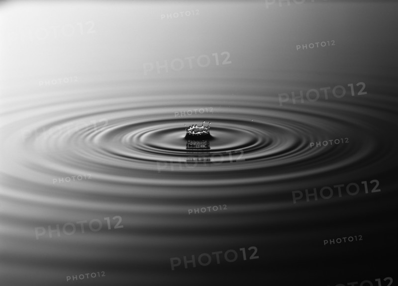 Bubble in rippling water