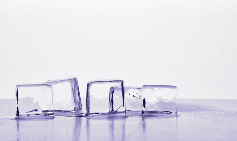 Melting ice cubes