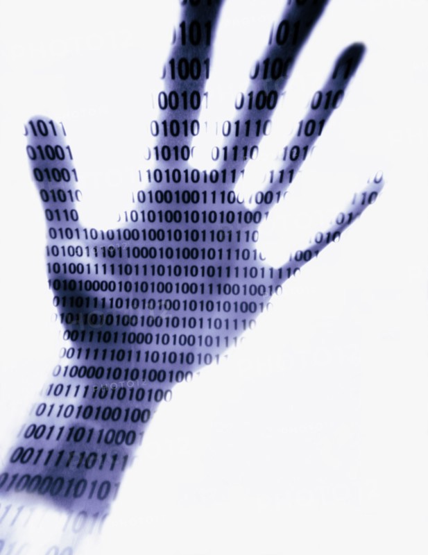 Binary code hand