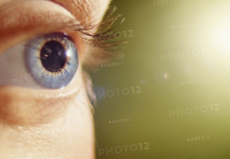 Close up of blue eye