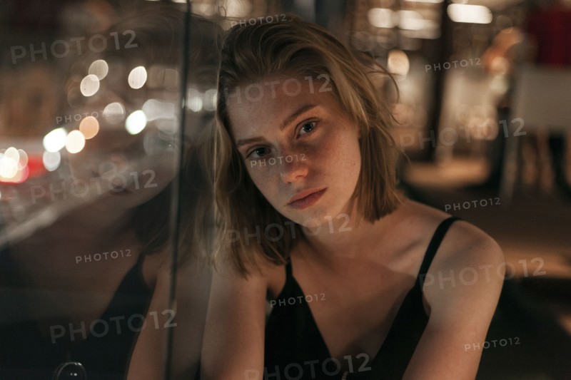 Portrait of pensive Caucasian teenage girl