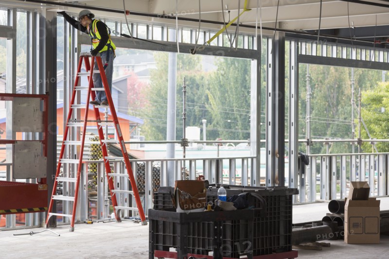 Hispanic man working at construction site