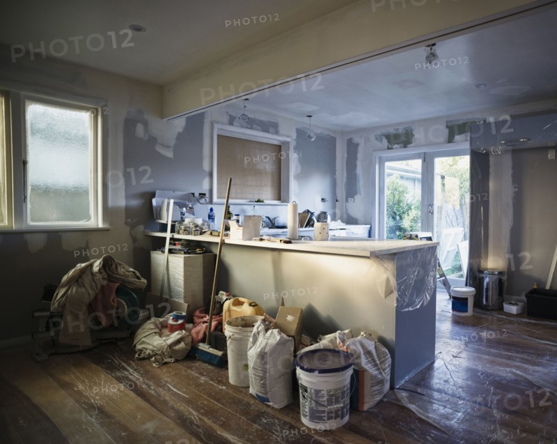Kitchen under construction during remodel