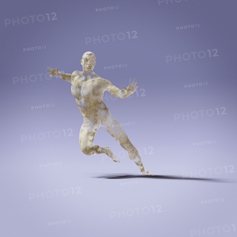 Futuristic man dancing