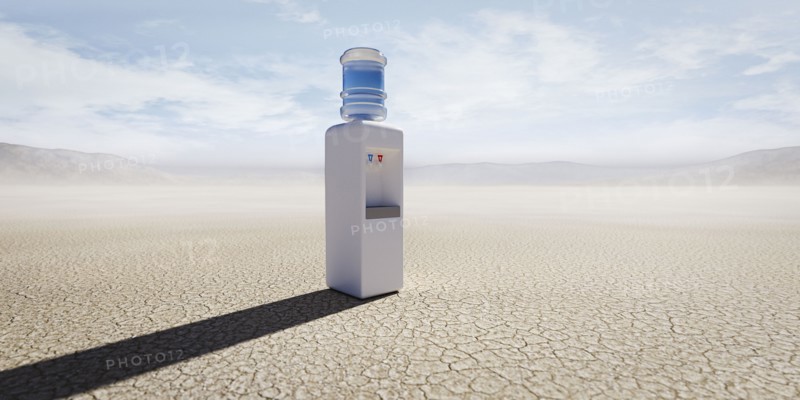 Water cooler in remote desert