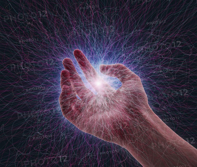 Hand holding energy