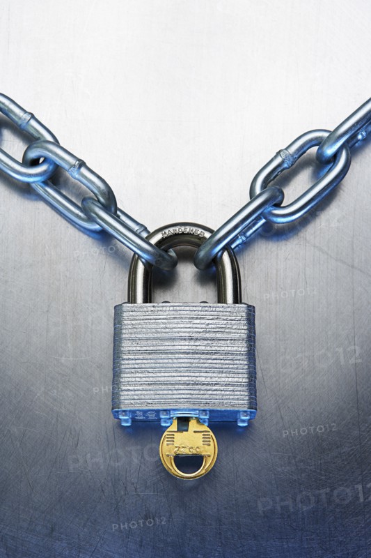 Close up of padlock