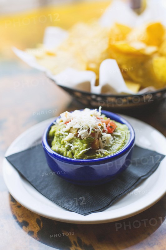 Guacamole and tortilla chips
