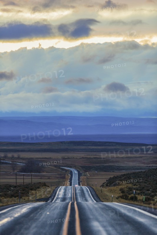 Empty road in rural landscape