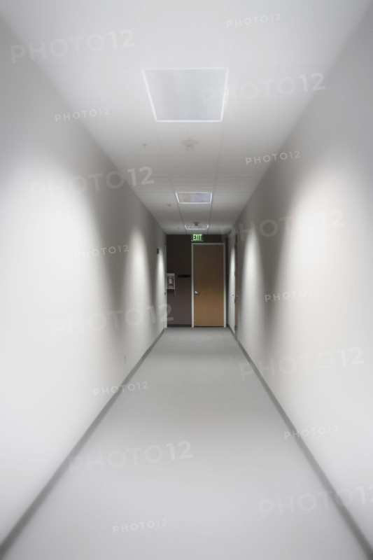 Empty hallway in building