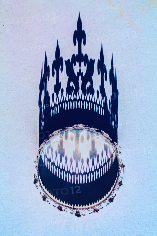 High angle view of crown and shadow
