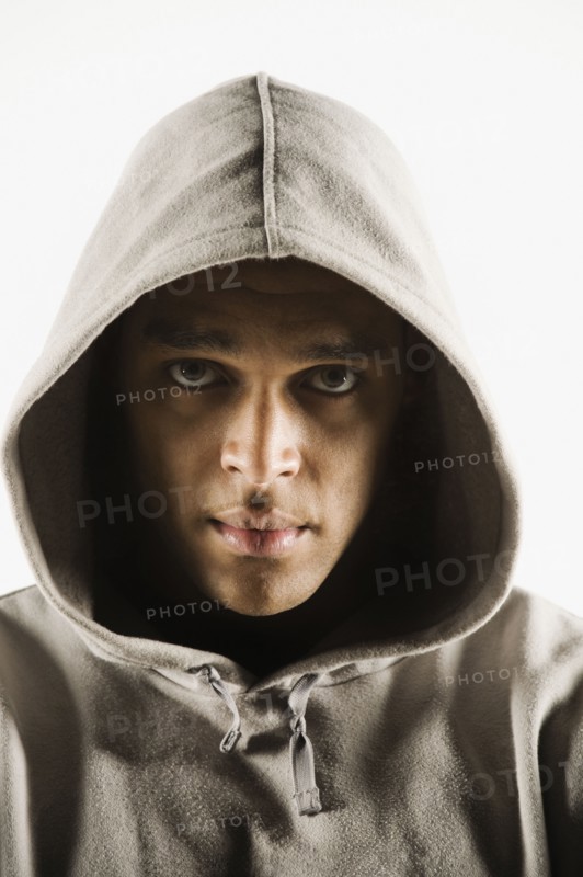 African man wearing hoody