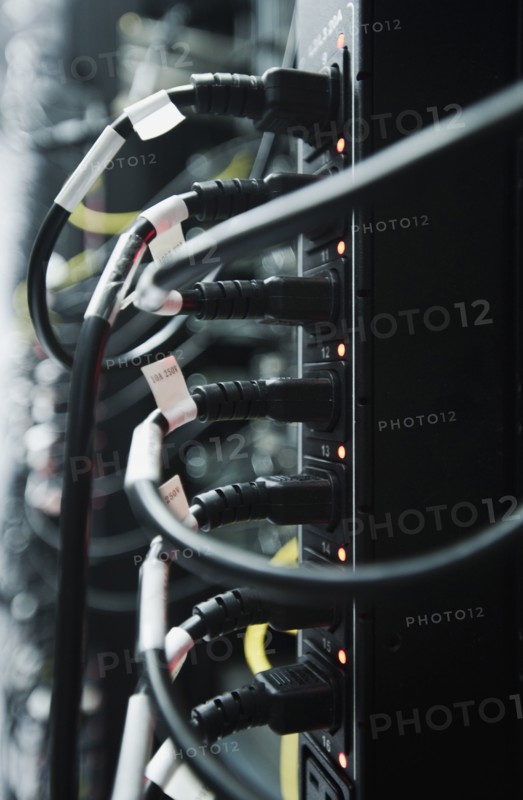 Close up of computer cords