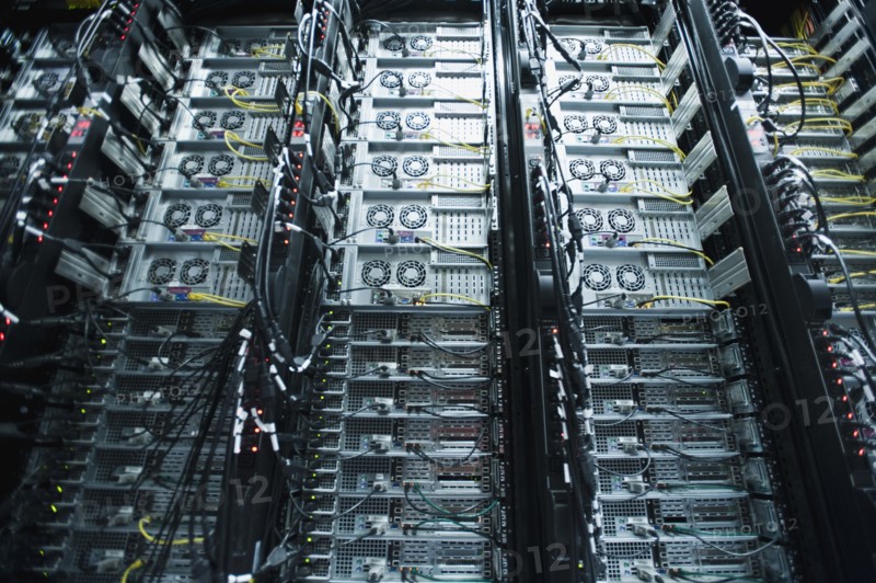 Server racks and cables